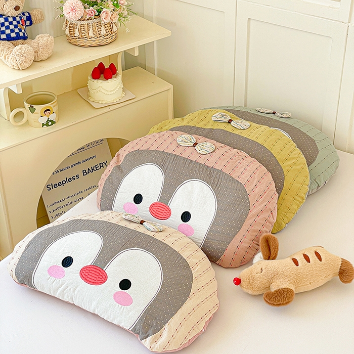 91家纺网 家纺一手货源 找家纺 （总）她喜爱枕芯 2026春夏新款冰川企鹅荞麦枕枕头枕芯-冰川企鹅