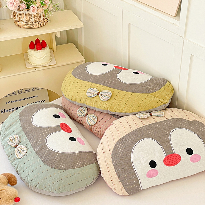 91家纺网 家纺一手货源 找家纺 （总）她喜爱枕芯 2026春夏新款冰川企鹅荞麦枕枕头枕芯-冰川企鹅