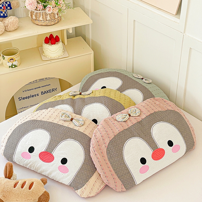 91家纺网 家纺一手货源 找家纺 （总）她喜爱枕芯 2026春夏新款冰川企鹅荞麦枕枕头枕芯-冰川企鹅