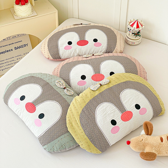 91家纺网 家纺一手货源 找家纺 （总）她喜爱枕芯 2026春夏新款冰川企鹅荞麦枕枕头枕芯-冰川企鹅