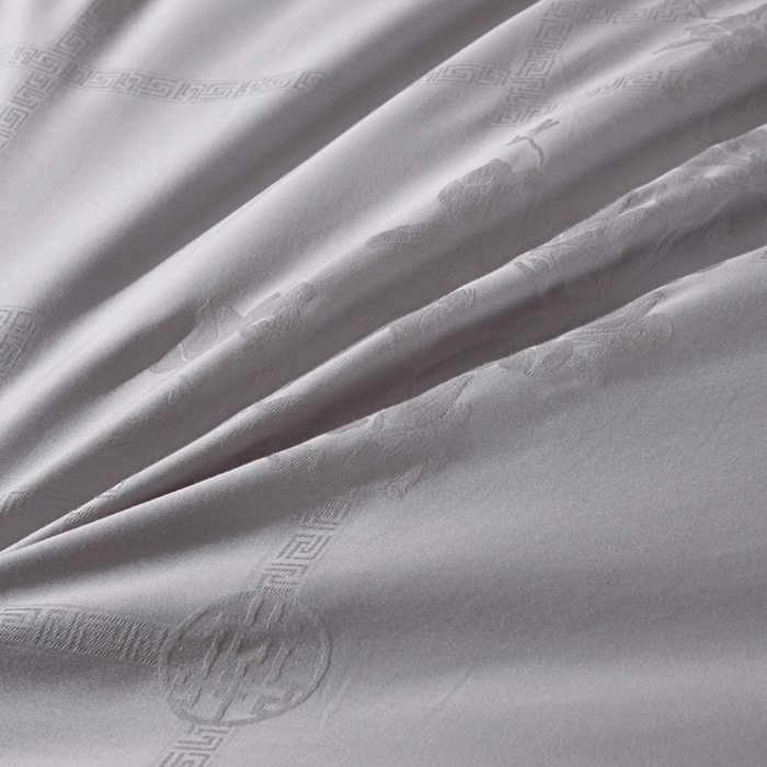 91家纺网 家纺一手货源 找家纺 禹祥家纺 2025新款60s全棉提花蚕丝被被子被芯-芳菲影致系列 芳菲影致-灰色