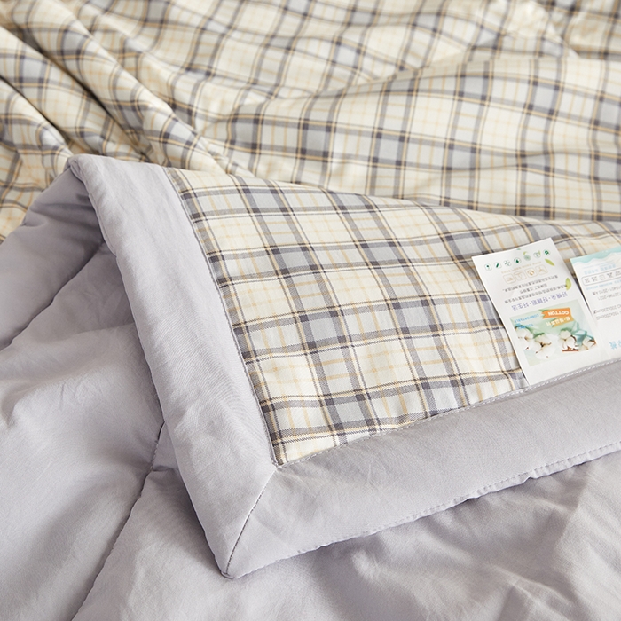 91家纺网 家纺一手货源 找家纺 海洋家纺 2026新款100%新疆棉花印花夏被亲肤仿棉夏凉被纯手包边空调被薄被子 卡尔 蓝