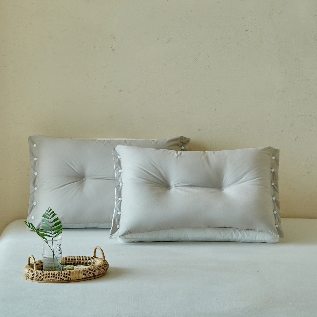 91家纺网 家纺一手货源 找家纺 （总）梵希良品家纺 2026新款二合一子母枕头A类纯棉全棉云朵羽丝绒柔软护颈枕芯可拆卸枕头洗枕头枕芯