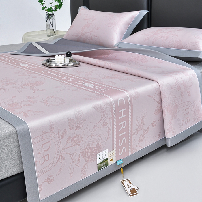 91家纺网 家纺一手货源 找家纺 （总）小牛席业 2026春夏新款【实拍风格】双PE高凉感凉席席子-盛世蔷薇冰丝席藤席冰藤席豆豆席乳胶席