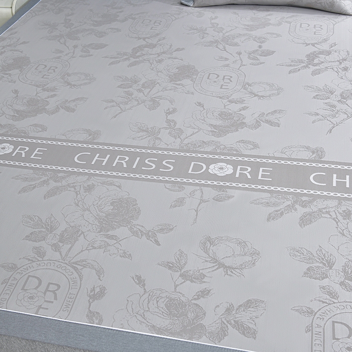 91家纺网 家纺一手货源 找家纺 小牛席业 2026春夏新款【实拍风格】双PE高凉感凉席席子-盛世蔷薇冰丝席 盛世蔷薇-香槟