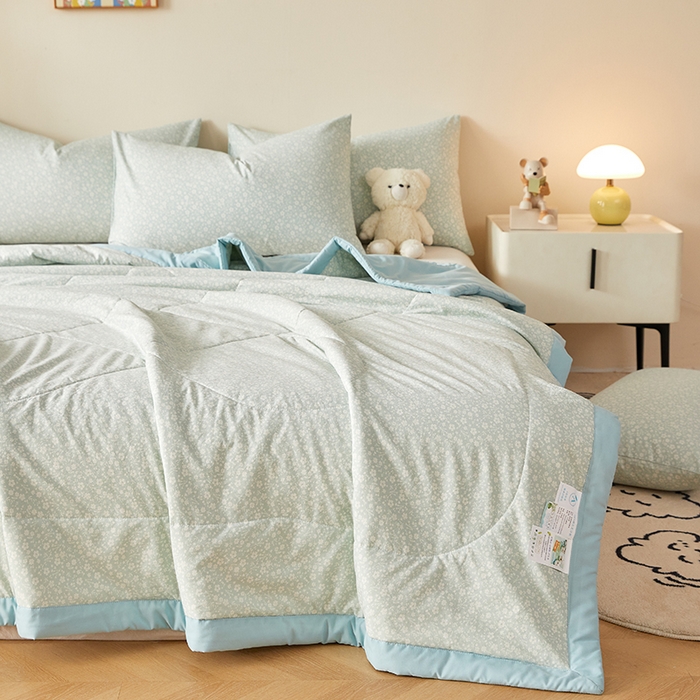 91家纺网 家纺一手货源 找家纺 海洋家纺 2026新款100%新疆棉花印花夏被亲肤仿棉夏凉被纯手包边空调被薄被子 璃沫 兰