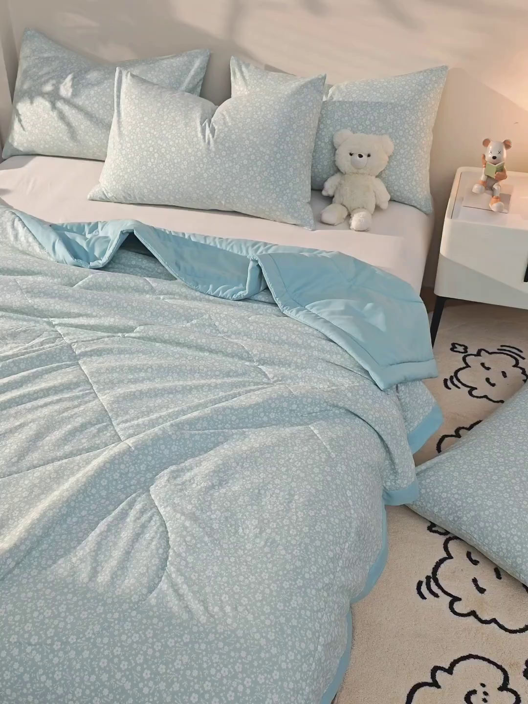 91家纺网 家纺一手货源 找家纺 海洋家纺 2026新款100%新疆棉花印花夏被亲肤仿棉夏凉被纯手包边空调被薄被子 璃沫 兰