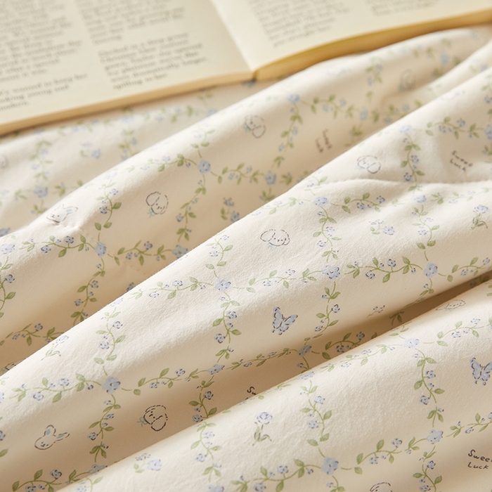 91家纺网 家纺一手货源 找家纺 海洋家纺 2026新款100%新疆棉花印花夏被亲肤仿棉夏凉被纯手包边空调被薄被子 素颜