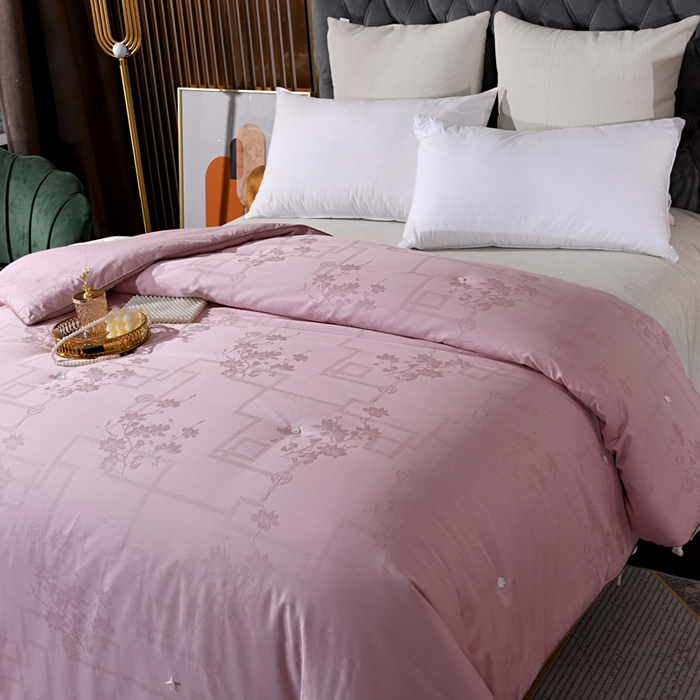 91家纺网 家纺一手货源 找家纺 （总）禹祥家纺 2025新款60s全棉提花蚕丝被被子被芯-芳菲影致系列