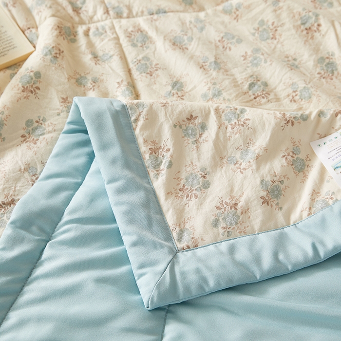 91家纺网 家纺一手货源 找家纺 海洋家纺 2026新款100%新疆棉花印花夏被亲肤仿棉夏凉被纯手包边空调被薄被子 优朵 兰