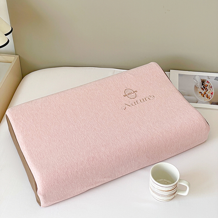 她喜爱枕芯 2026春夏新款亲肤羊绒乳胶枕枕头枕芯 亲肤羊绒乳胶枕-粉色