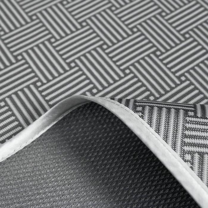 91家纺网 家纺一手货源 找家纺 莱家富 2026新款1800DA类抗菌艾草驱蚊碳光冰丝凉席三件套 饼干花-灰