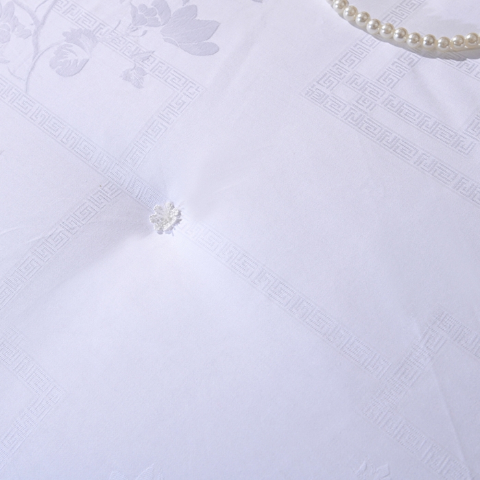 91家纺网 家纺一手货源 找家纺 禹祥家纺 2025新款60s全棉提花蚕丝被被子被芯-芳菲影致系列 芳菲影致-白色