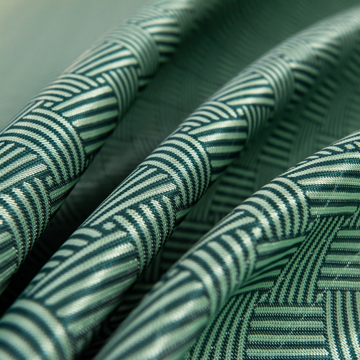 91家纺网 家纺一手货源 找家纺 莱家富 2026新款1800DA类抗菌艾草驱蚊碳光冰丝凉席三件套 饼干花-绿