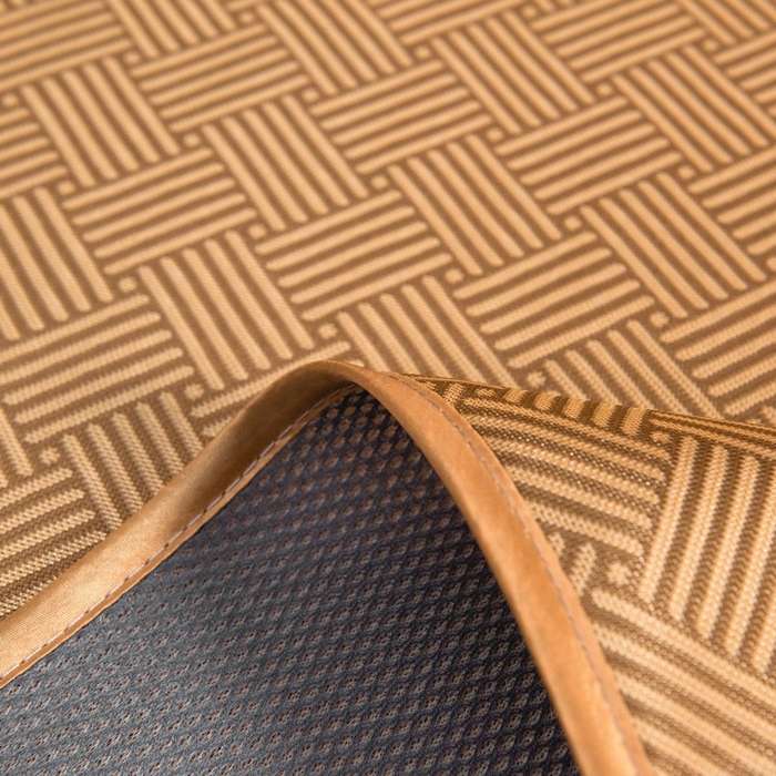 91家纺网 家纺一手货源 找家纺 莱家富 2026新款1800DA类抗菌艾草驱蚊碳光冰丝凉席三件套 饼干花-棕