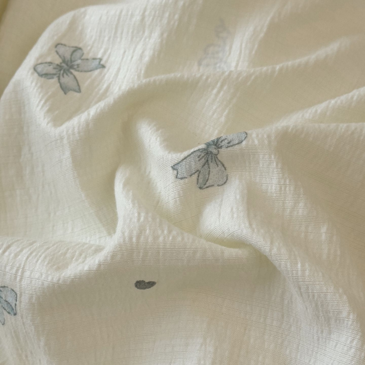 91家纺网 家纺一手货源 找家纺 小蓝孩家纺 2026新款泡泡纱双层纱四件套（不缺货） 夏天