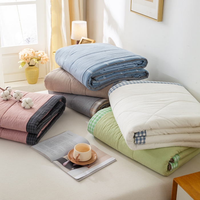 （总）恋人优选 2026新款全棉色织水洗棉 棉花夏被被芯