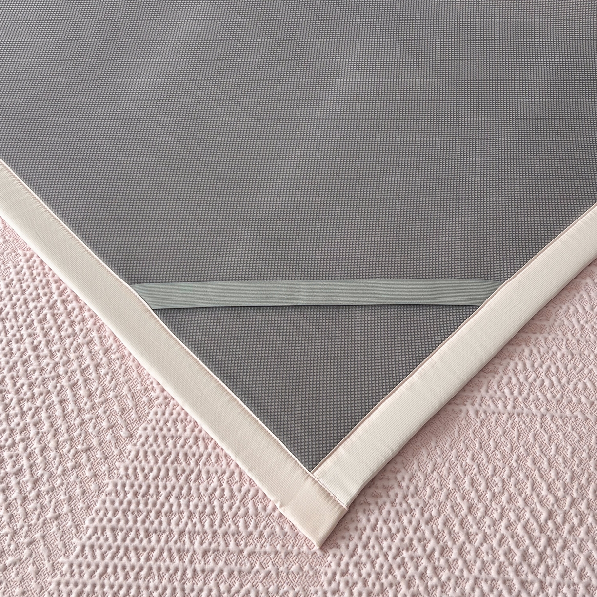 91家纺网 家纺一手货源 找家纺 禧禾 2026新款PE中分子A类泡小豆暗纹提花凉席席子三件套-星涧 星涧-水粉