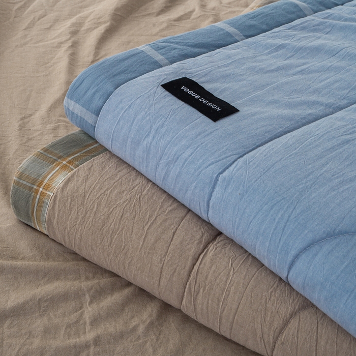 91家纺网 家纺一手货源 找家纺 （总）恋人优选 2026新款全棉色织水洗棉 棉花夏被被芯