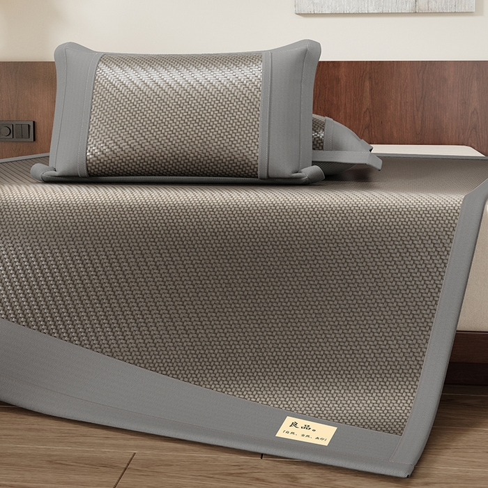 91家纺网 家纺一手货源 找家纺 （总）品乐家纺 2026新款雪藤席3D复合三明治凉感裸睡PE舒爽席子凉席