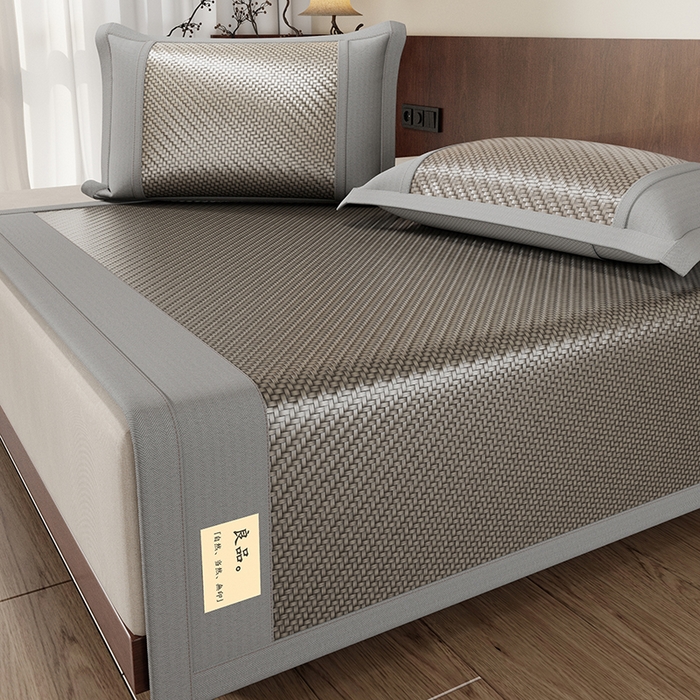 91家纺网 家纺一手货源 找家纺 （总）品乐家纺 2026新款雪藤席3D复合三明治凉感裸睡PE舒爽席子凉席