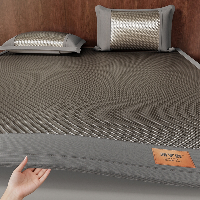 91家纺网 家纺一手货源 找家纺 （总）品乐家纺 2026新款雪藤席3D复合三明治凉感裸睡PE舒爽席子凉席