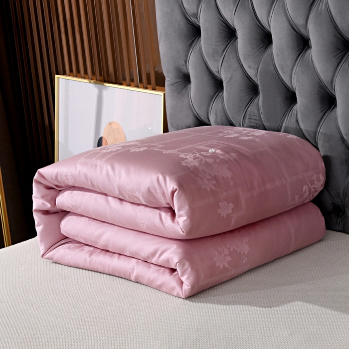 91家纺网 家纺一手货源 找家纺 （总）禹祥家纺 2025新款60s全棉提花蚕丝被被子被芯-芳菲影致系列