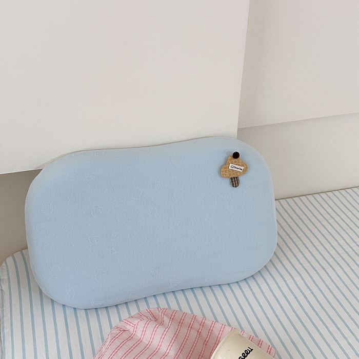 伟邦枕芯 2026新款叠云双层记忆枕头枕芯儿童款 蓝色 男款