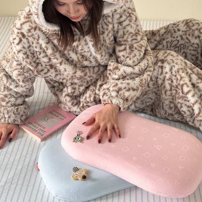 91家纺网 家纺一手货源 找家纺 伟邦枕芯 2026新款叠云双层记忆枕头枕芯儿童款 粉色 女款