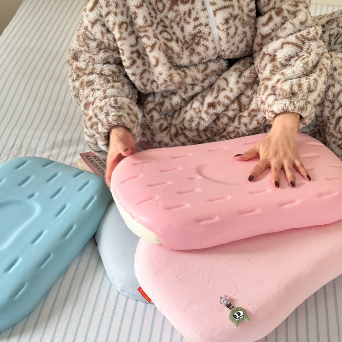 91家纺网 家纺一手货源 找家纺 伟邦枕芯 2026新款叠云双层记忆枕头枕芯儿童款 粉色 女款