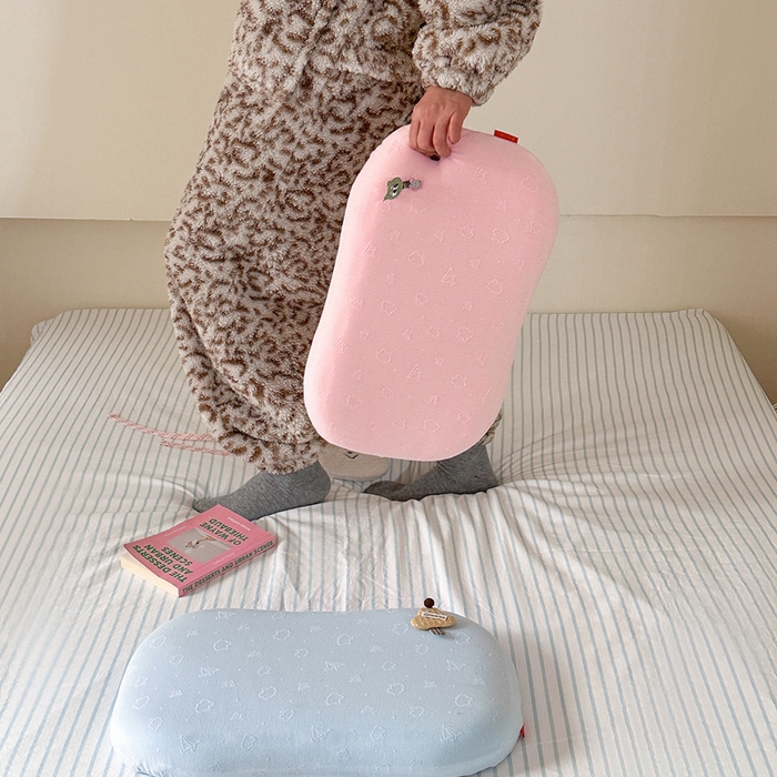 91家纺网 家纺一手货源 找家纺 伟邦枕芯 2026新款叠云双层记忆枕头枕芯儿童款 粉色 女款