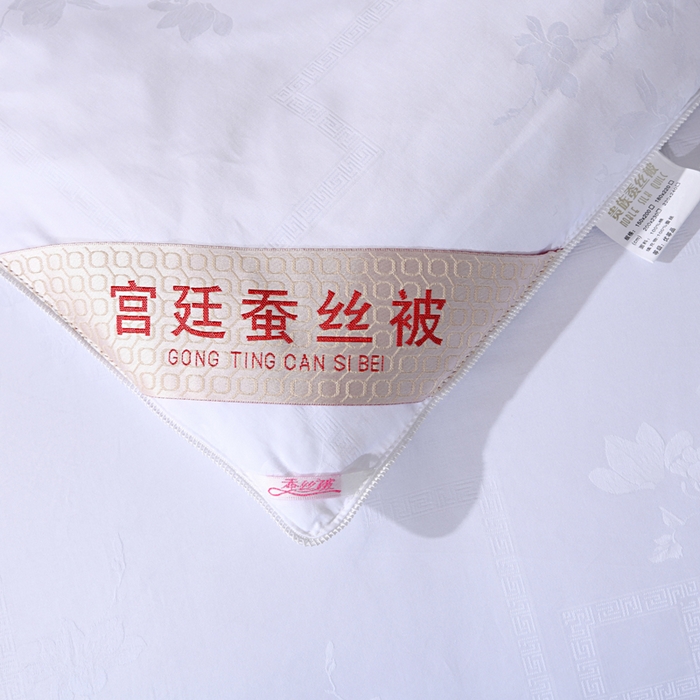91家纺网 家纺一手货源 找家纺 禹祥家纺 2025新款60s全棉提花蚕丝被被子被芯-芳菲影致系列 芳菲影致-白色