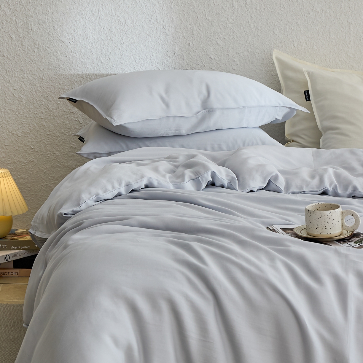 91家纺网 家纺一手货源 找家纺 （总）禧禾 2026新款60支兰精天丝柔洗做旧四件套序禾