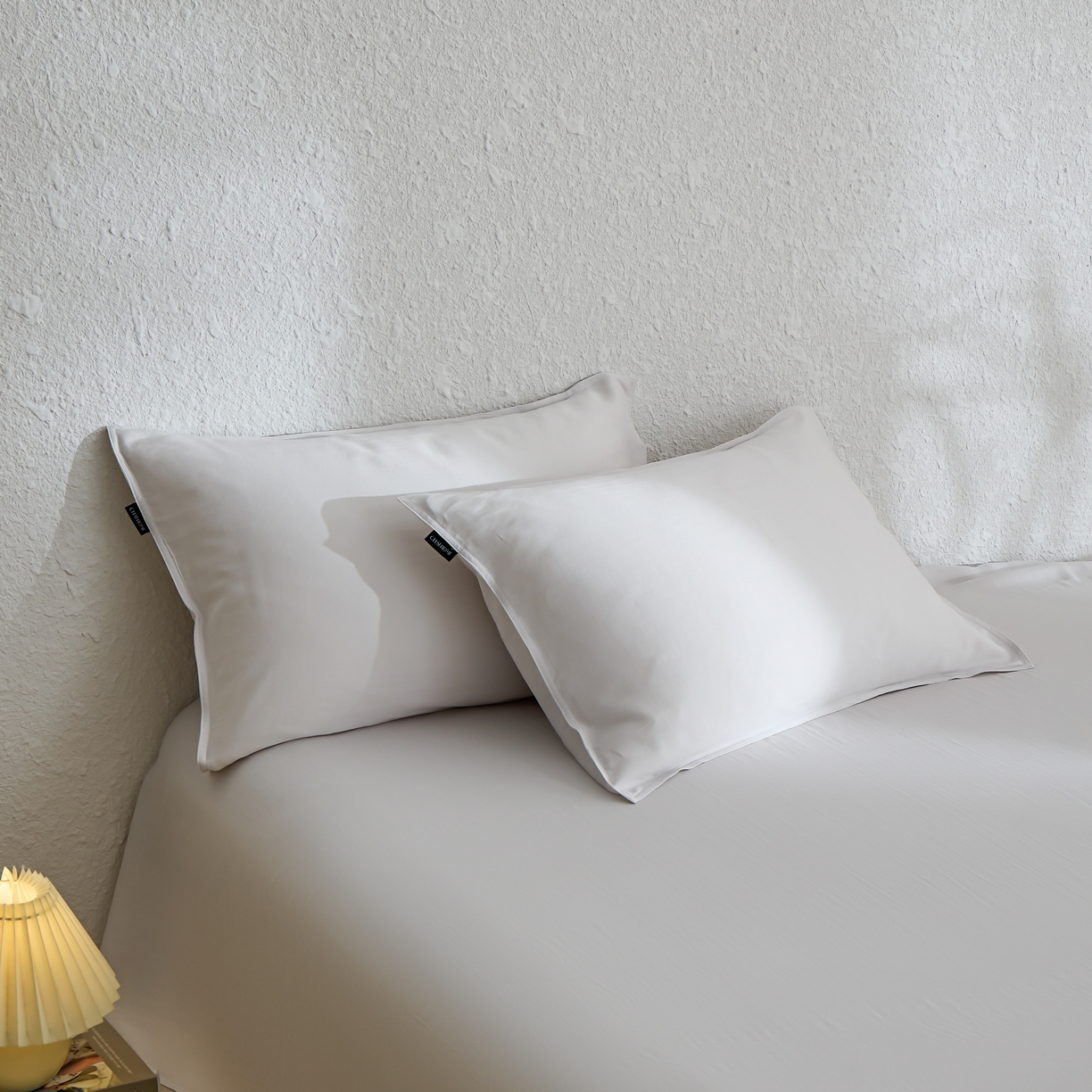 91家纺网 家纺一手货源 找家纺 禧禾 2026新款60支兰精天丝柔洗做旧四件套序禾 序禾-浅云灰