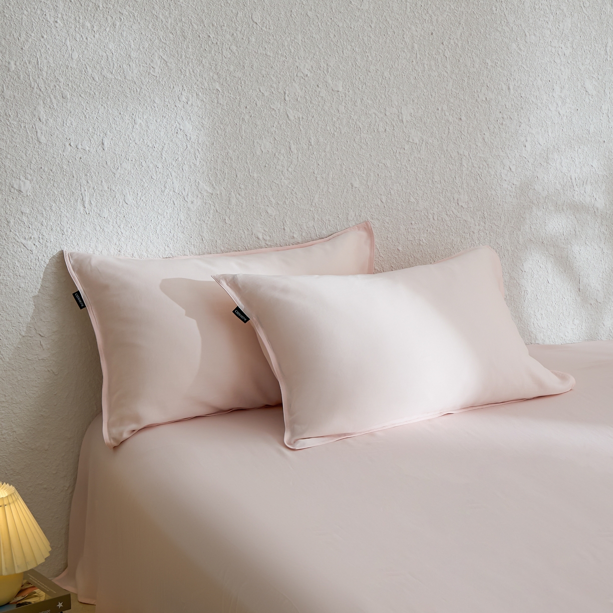 91家纺网 家纺一手货源 找家纺 禧禾 2026新款60支兰精天丝柔洗做旧四件套序禾 序禾-奶昔粉