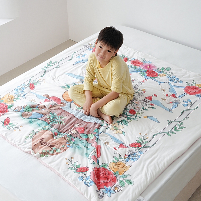 91家纺网 家纺一手货源 找家纺 伟邦枕芯 2026新款儿童凉感拥抱夏被 森林童话