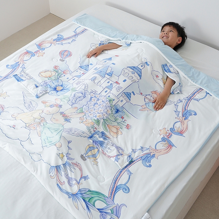 91家纺网 家纺一手货源 找家纺 伟邦枕芯 2026新款儿童凉感拥抱夏被 云端天使