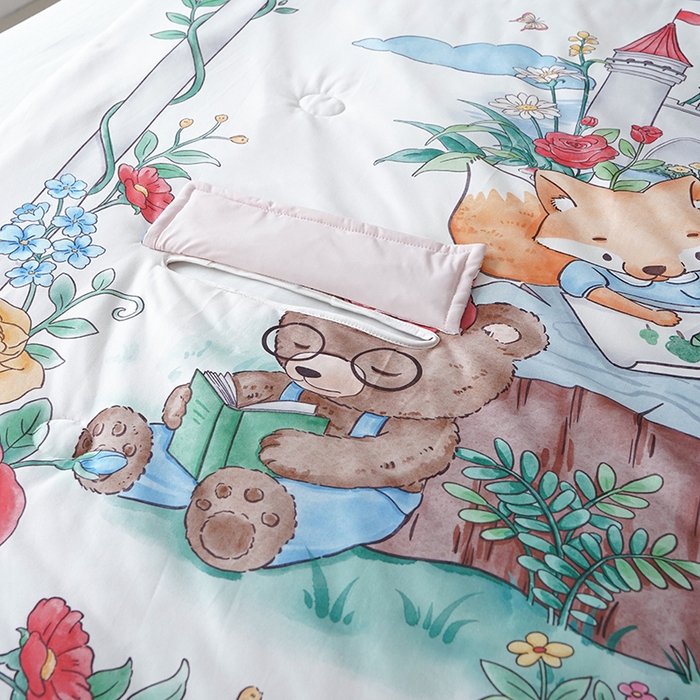 91家纺网 家纺一手货源 找家纺 伟邦枕芯 2026新款儿童凉感拥抱夏被 森林童话