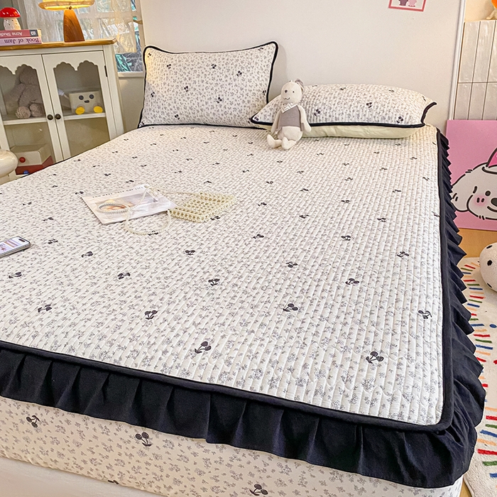 91家纺网 家纺一手货源 找家纺 （总）布柔 2026春夏新款全棉印花夹棉单床笠床垫保护套罩 床笠单件