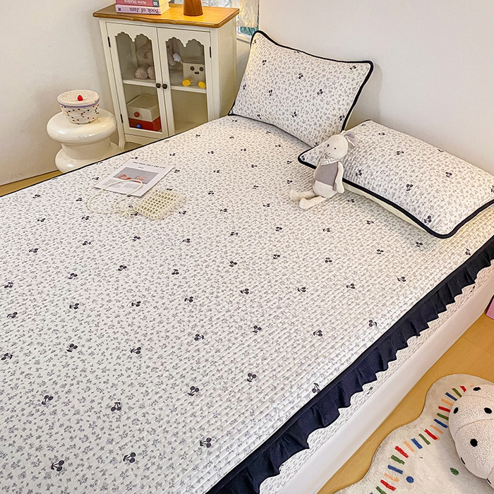 91家纺网 家纺一手货源 找家纺 （总）布柔 2026春夏新款全棉印花夹棉单床笠床垫保护套罩 床笠单件