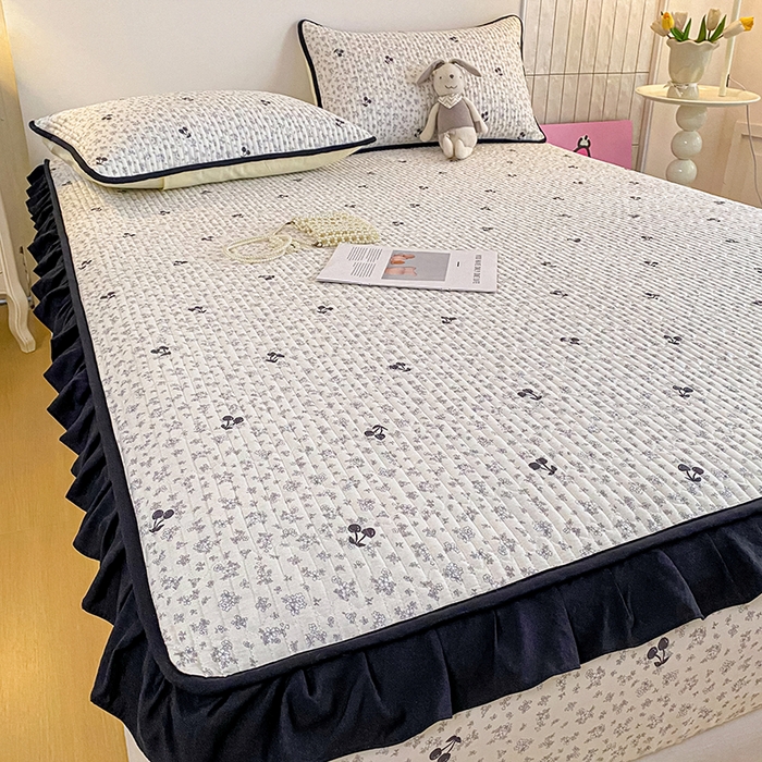 91家纺网 家纺一手货源 找家纺 （总）布柔 2026春夏新款全棉印花夹棉单床笠床垫保护套罩 床笠单件