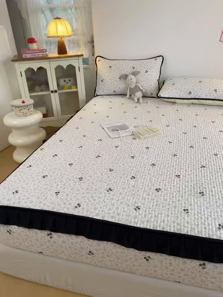 91家纺网 家纺一手货源 找家纺 （总）布柔 2026春夏新款全棉印花夹棉单床笠床垫保护套罩 床笠单件