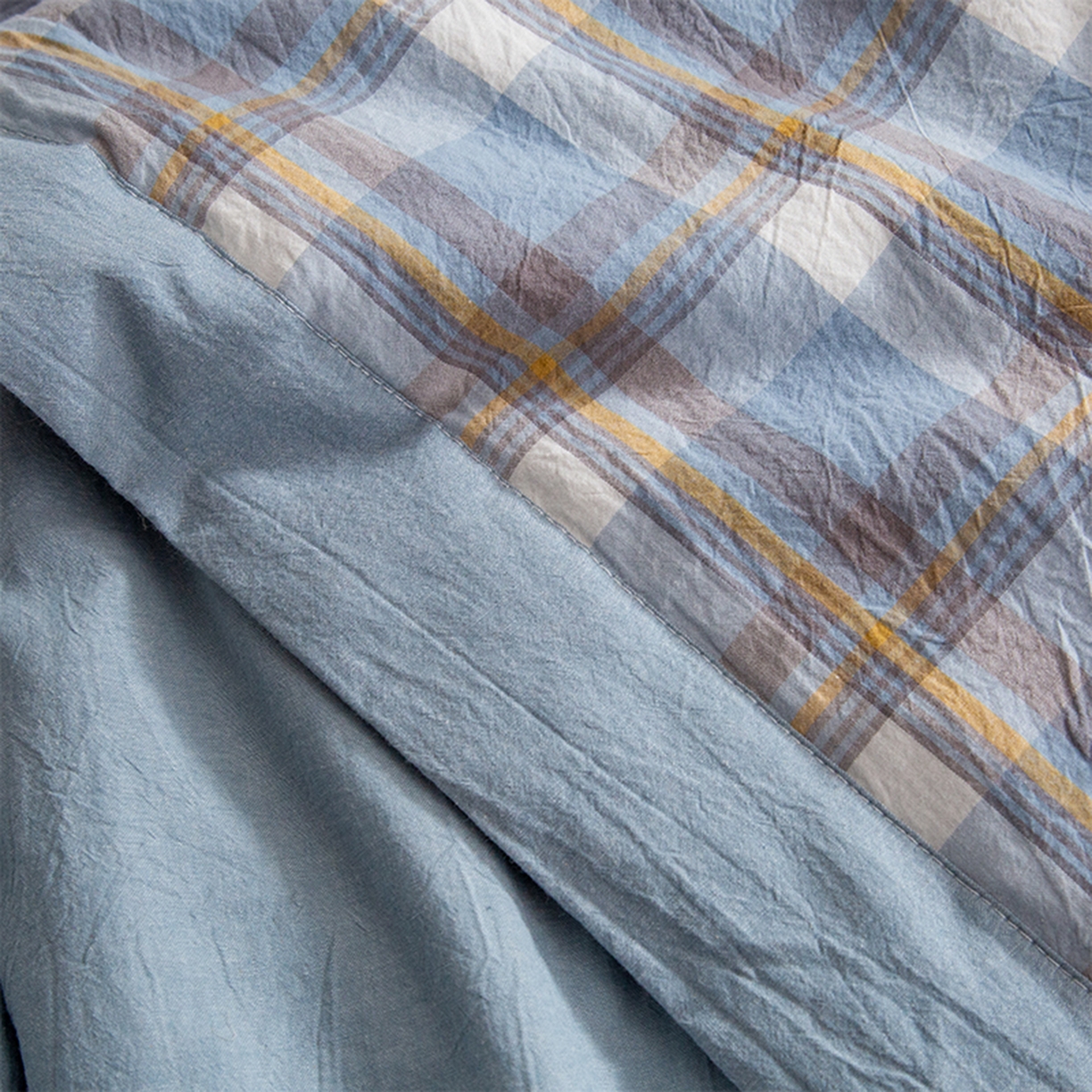 91家纺网 家纺一手货源 找家纺 玖弘家居 2026新款凉感亲肤羽丝棉夏被 简兮蓝