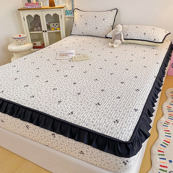 91家纺网 家纺一手货源 找家纺 （总）布柔 2026春夏新款全棉印花夹棉单床笠床垫保护套罩 床笠单件