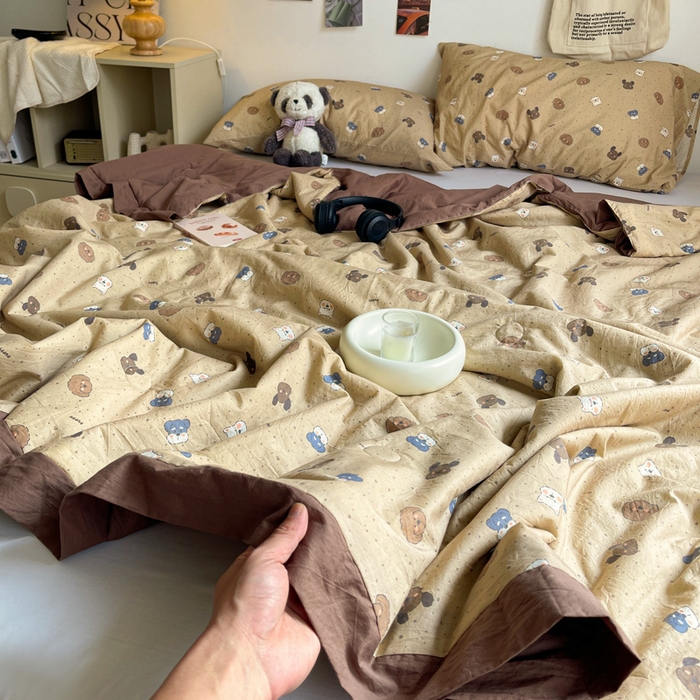 91家纺网 家纺一手货源 找家纺 （总）犇牛仓储供应链 2026春夏新款a类纯棉棉纱夏被60支大豆纤维夏凉被宽边双层纱三层纱夏凉被空调被