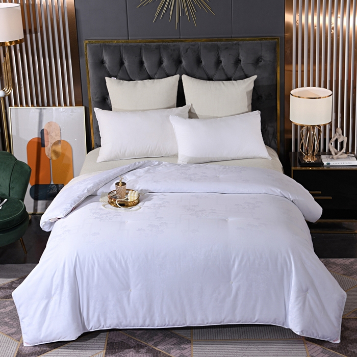 （总）禹祥家纺 2025新款60s全棉提花蚕丝被被子被芯-芳菲影致系列