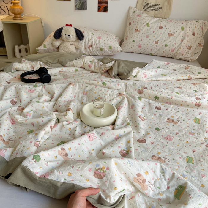 91家纺网 家纺一手货源 找家纺 （总）犇牛仓储供应链 2026春夏新款a类纯棉棉纱夏被60支大豆纤维夏凉被宽边双层纱三层纱夏凉被空调被