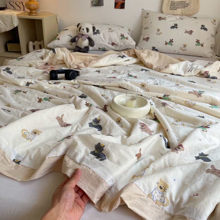 91家纺网 家纺一手货源 找家纺 （总）犇牛仓储供应链 2026春夏新款a类纯棉棉纱夏被60支大豆纤维夏凉被宽边双层纱三层纱夏凉被空调被