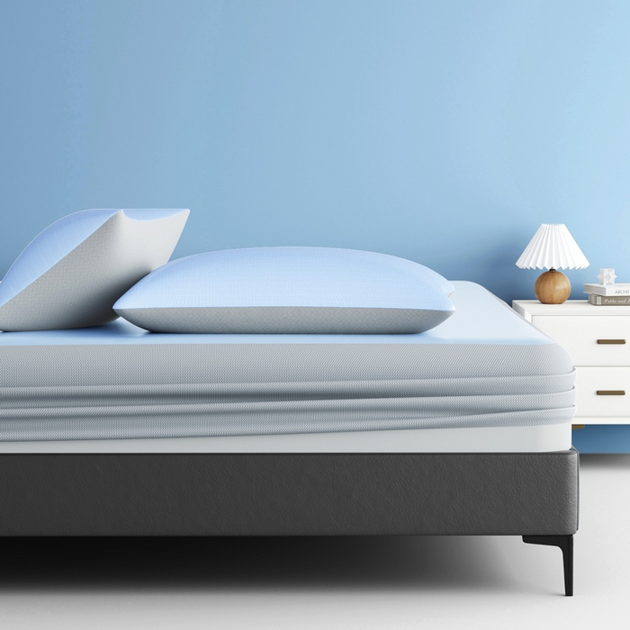 91家纺网 家纺一手货源 找家纺 席佬大 2026新款负离子抑菌冰丝软席子凉席-床笠款 蓝色