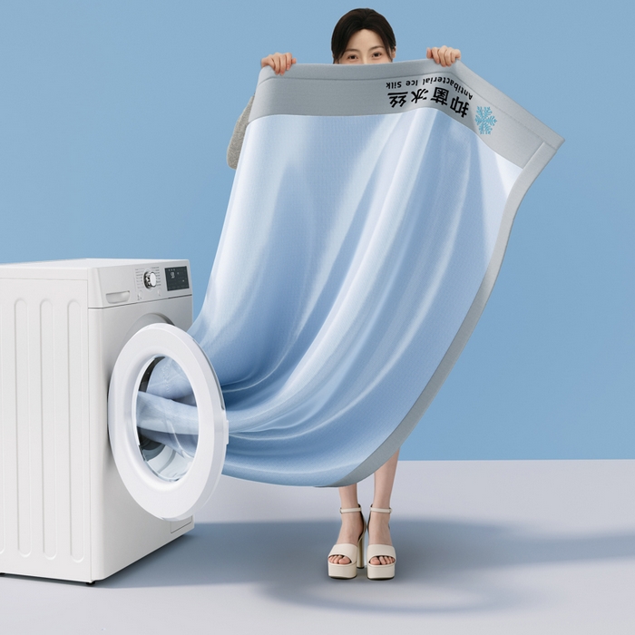 91家纺网 家纺一手货源 找家纺 席佬大 2026新款负离子抑菌冰丝软席子凉席-床笠款 蓝色